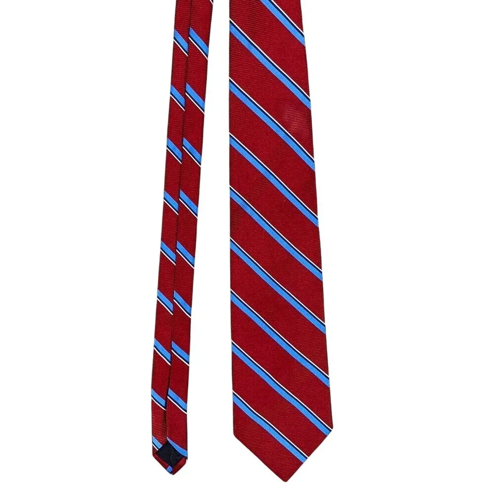 Brooks Brothers 345 Tie Mens Silk USA Red‎ Striped 56